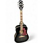 Used 2021 Epiphone Hummingbird Inspired By Gibson Trans Ebony Acoustic Electric Guitar thumbnail
