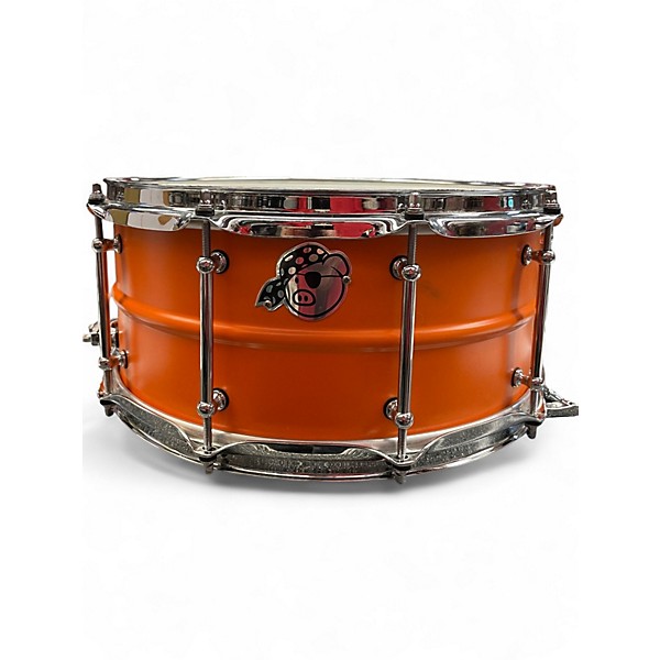 Used Pork Pie 6.5X14 ALUMINUM Orange Drum