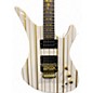 Used Schecter Guitar Research Synyster Gates Signature Custom White W/ Gold Pinstripes Solid Body Electric Guitar