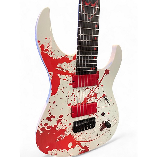 Used Legator Ninja N7 Slaughter Blood Splatter Slaughter Solid Body Electric Guitar