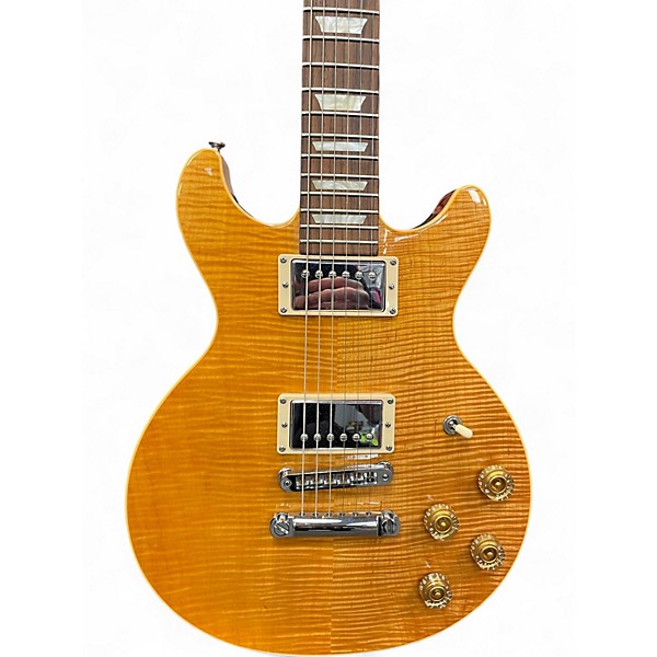 Used 2008 Gibson Les Paul Standard Double Cut Trans Amber Solid Body Electric Guitar