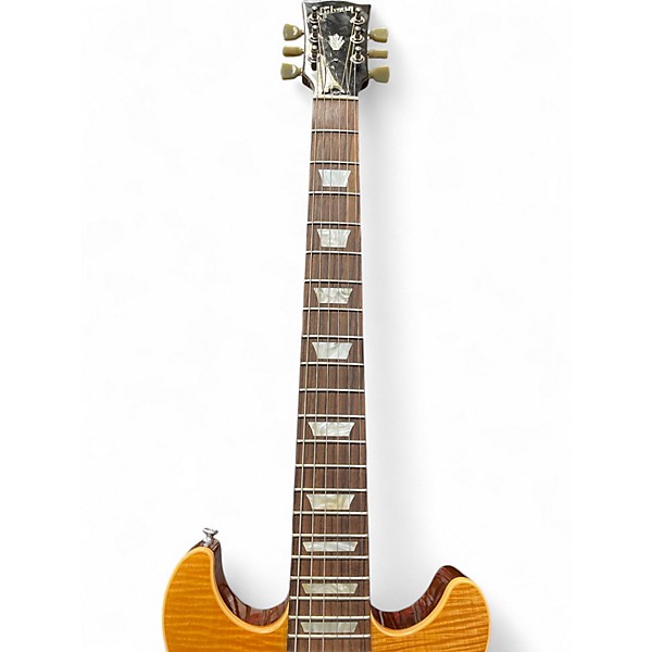 Used 2008 Gibson Les Paul Standard Double Cut Trans Amber Solid Body Electric Guitar