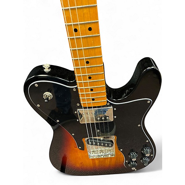 Used Squier Telecaster Custom Tobacco Sunburst Solid Body Electric Guitar