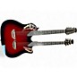 Used Ovation CSE225 Celebrity Double Neck Crimson Red Burst Acoustic Electric Guitar
