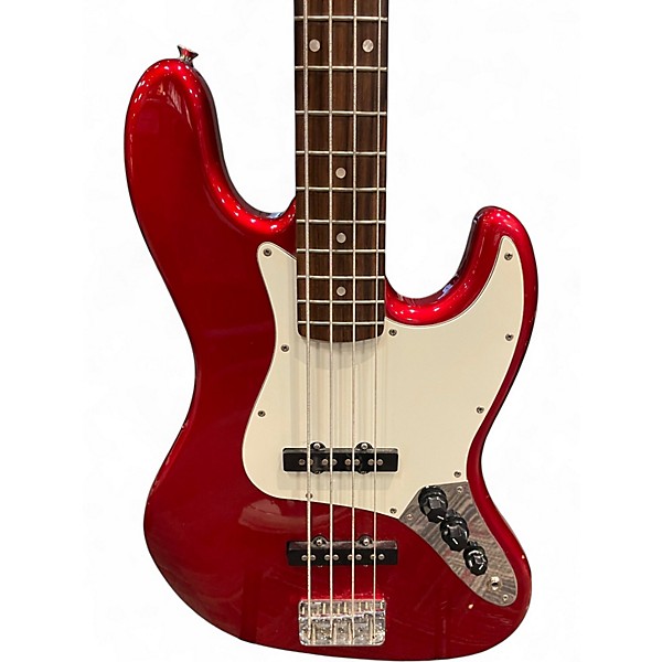 Used Squier Affinity Jazz Bass Red Electric Bass Guitar