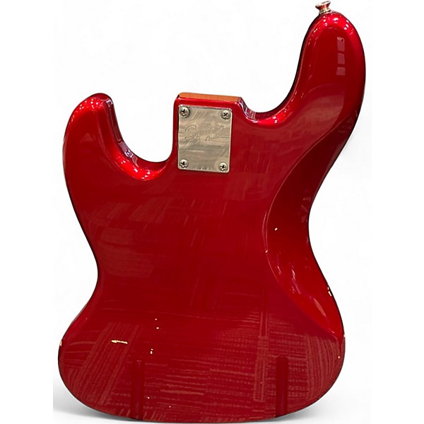 Used Squier Affinity Jazz Bass Red Electric Bass Guitar