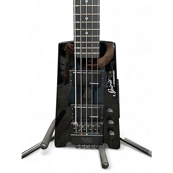 Used Steinberger XT25 Spirit 5 String Black Electric Bass Guitar