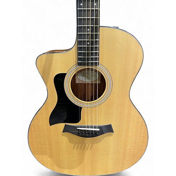 Used Taylor 114CE Left Handed Natural Acoustic Electric Guitar