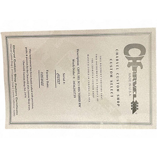 Used Charvel Custom Shop Custom Select SOCAL torid red Solid Body Electric Guitar