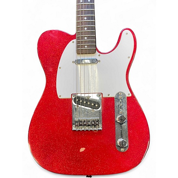 Used Squier Telecaster RED SPARKLE Solid Body Electric Guitar