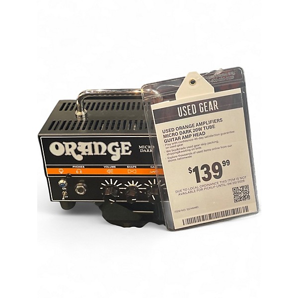 Used Orange Amplifiers Micro Dark 20W Tube Guitar Amp Head