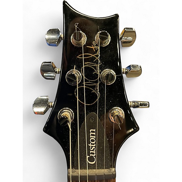 Used PRS Custom 24 Black Amber Solid Body Electric Guitar