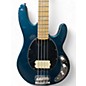 Used OLP stingray Metallic Aqua Marine Electric Bass Guitar