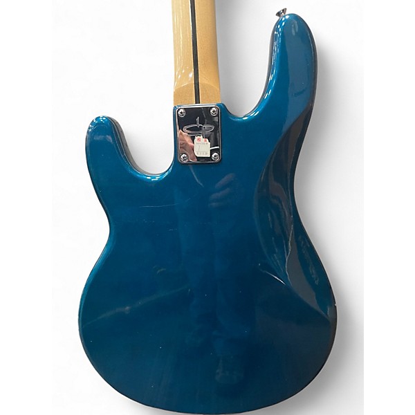 Used OLP stingray Metallic Aqua Marine Electric Bass Guitar