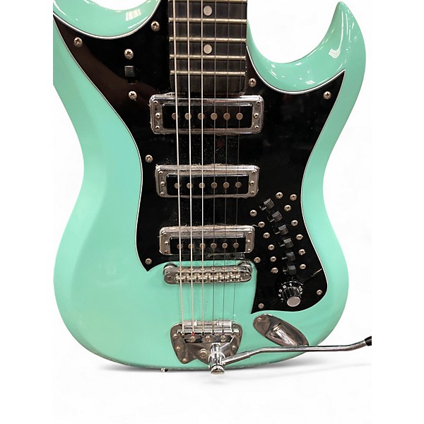 Used Hagstrom III Retroscape  Seafoam Green Solid Body Electric Guitar