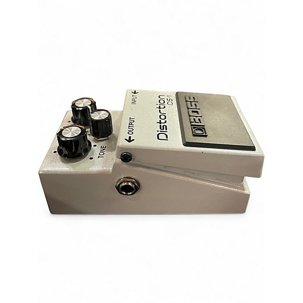 Used BOSS DS1 Limited-Edition Metallic White Effect Pedal