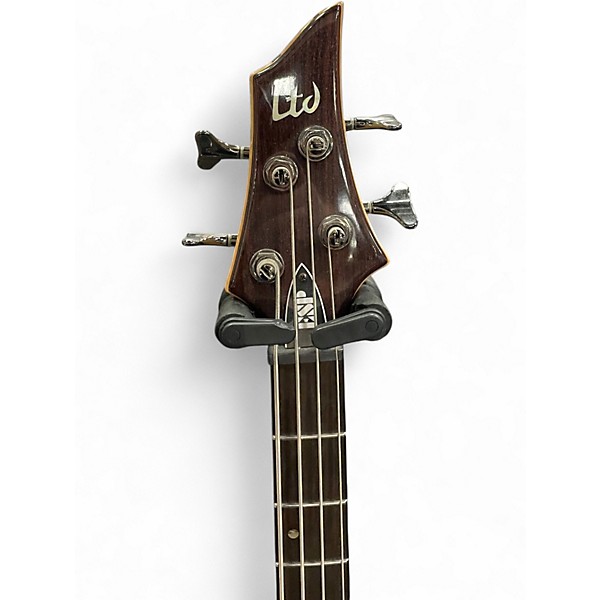 Used ESP LTD F-4E Natural Mahogany Electric Bass Guitar