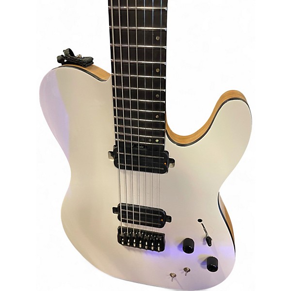 Used 2025 Schecter Guitar Research PT-7 SLS Gloss White Solid Body Electric Guitar