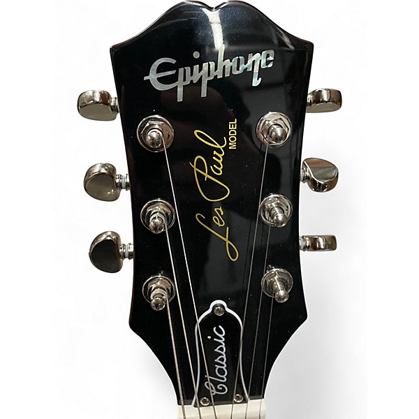 Used Epiphone Les Paul Classic 2 Tone Sunburst Solid Body Electric Guitar