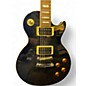 Used 2002 Epiphone Les Paul Classic Quilt Trans Black Solid Body Electric Guitar