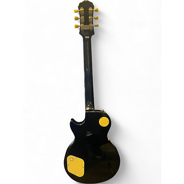 Used 2002 Epiphone Les Paul Classic Quilt Trans Black Solid Body Electric Guitar