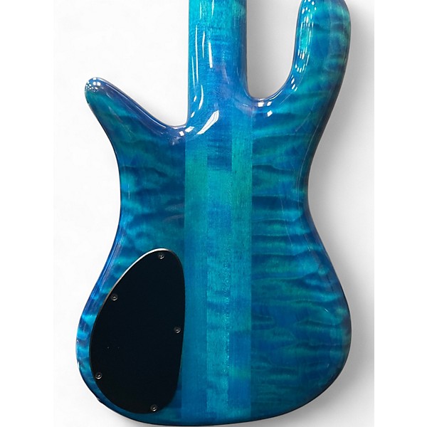 Used 2012 Spector NS5 USA 5 String bahama blue Electric Bass Guitar