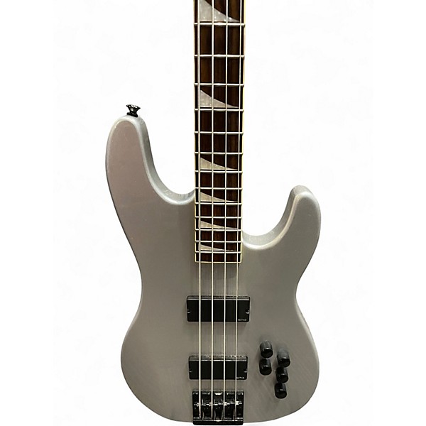 Used Jackson Dave Ellefson Signature CBX Silver Electric Bass Guitar