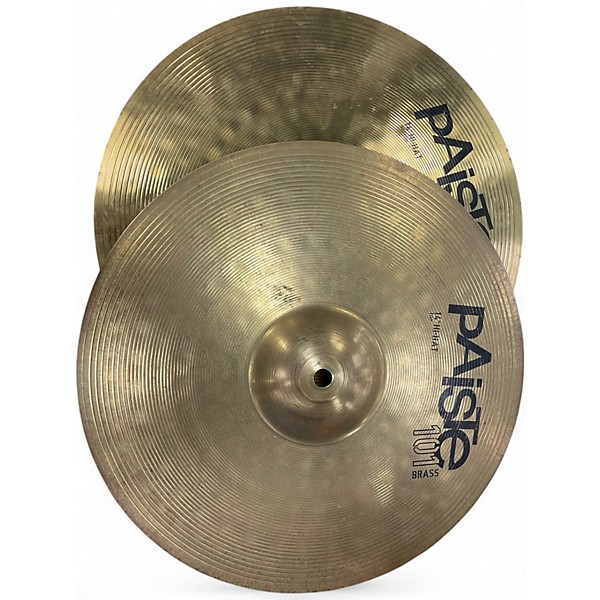 Used Paiste 14in 101 BRASS HI HATS Cymbal