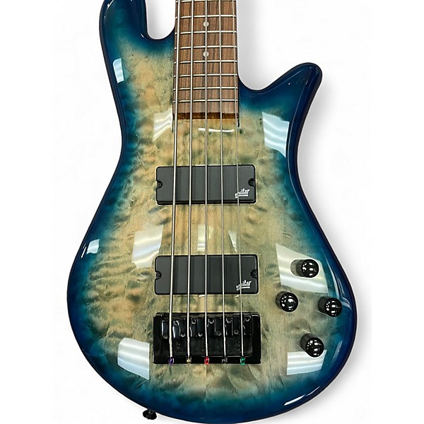 Used Spector Legend 5 Neck Through Trans Blue Electric Bass Guitar