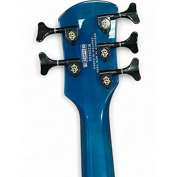 Used Spector Legend 5 Neck Through Trans Blue Electric Bass Guitar