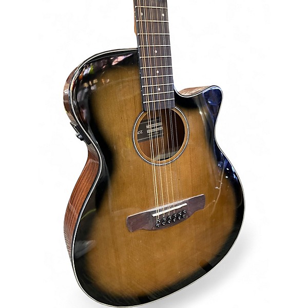 Used Ibanez AEG5012-DVH 2 Color Sunburst 12 String Acoustic Electric Guitar