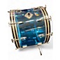 Used 1970s Ludwig 22x14 VISTALITE KICK Blue Drum