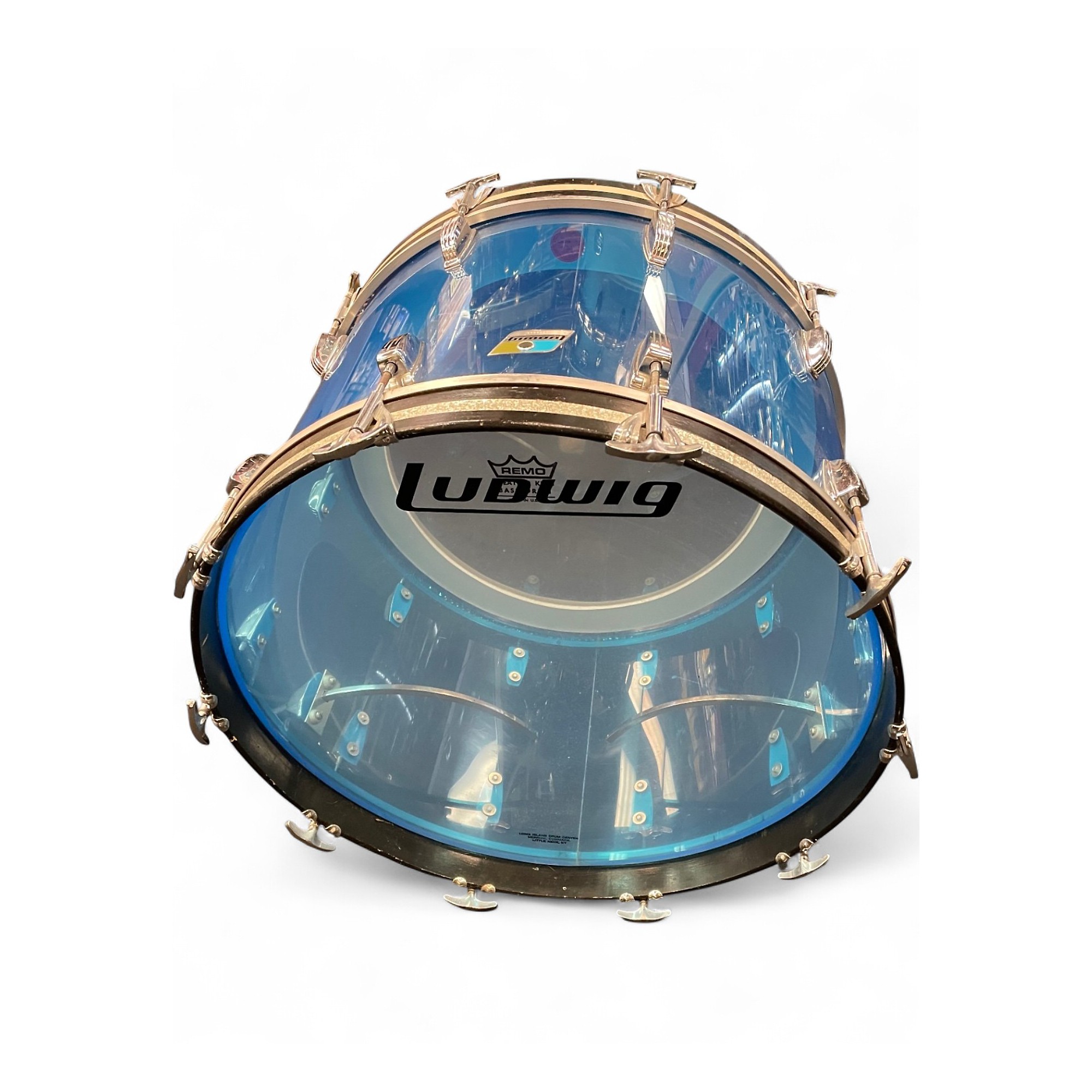 Used 1970s Ludwig 22x14 vistalite kick Blue Drum Blue 248 | Guitar