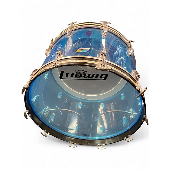 Used 1970s Ludwig 22x14 vistalite kick Blue Drum Blue 248 | Guitar