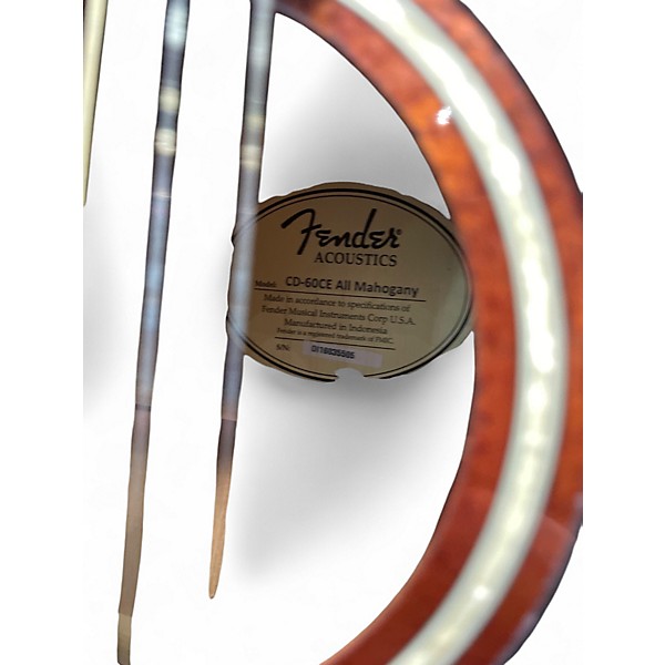 Used Fender CD60CE Mahogany Mahogany Acoustic Electric Guitar