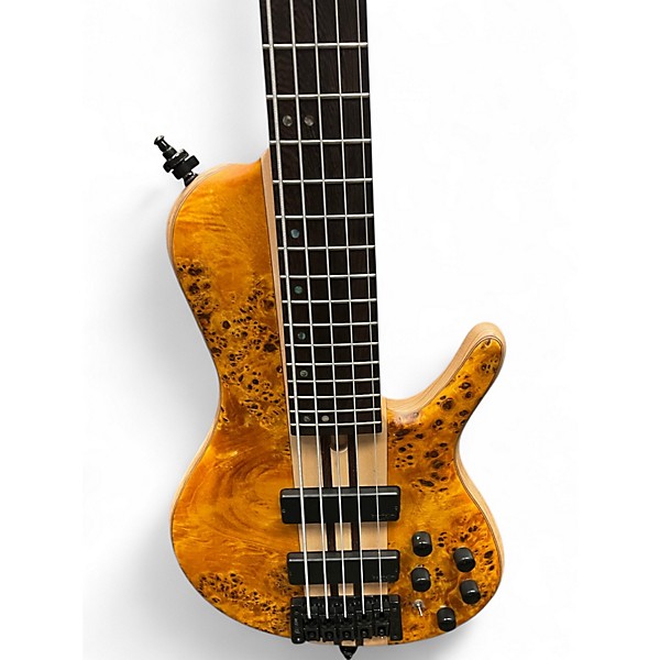Used Cort A5 Plus SC Amber Open Pore Electric Bass Guitar