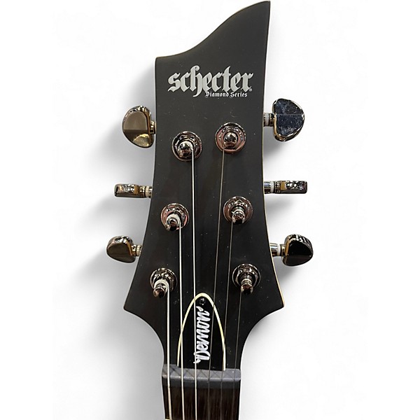 Used Schecter Guitar Research Demon 6 Satin Black Solid Body Electric Guitar