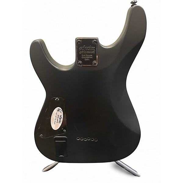 Used Schecter Guitar Research Demon 6 Satin Black Solid Body Electric Guitar