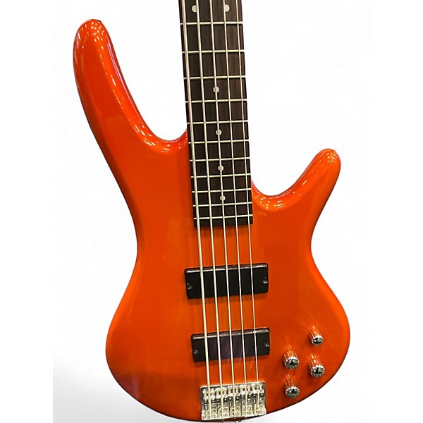 Used Ibanez GSR205 5 String Metallic Orange Electric Bass Guitar