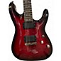 Used Schecter Guitar Research Demon 6 Candy Red Burst Solid Body Electric Guitar