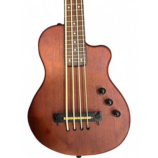 Used Gold Tone ME-Bass/FL Micro 23 Scale Fretless  Natural Electric Bass Guitar