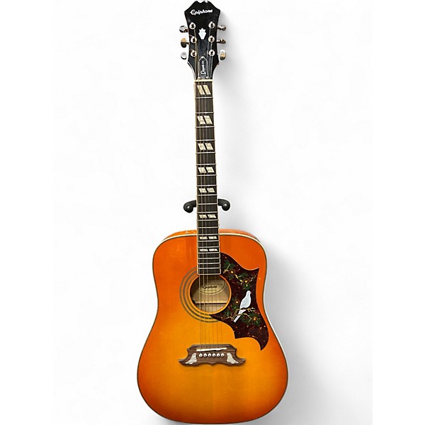 Used Epiphone Dove Pro VINTAGE BURST Acoustic Electric Guitar
