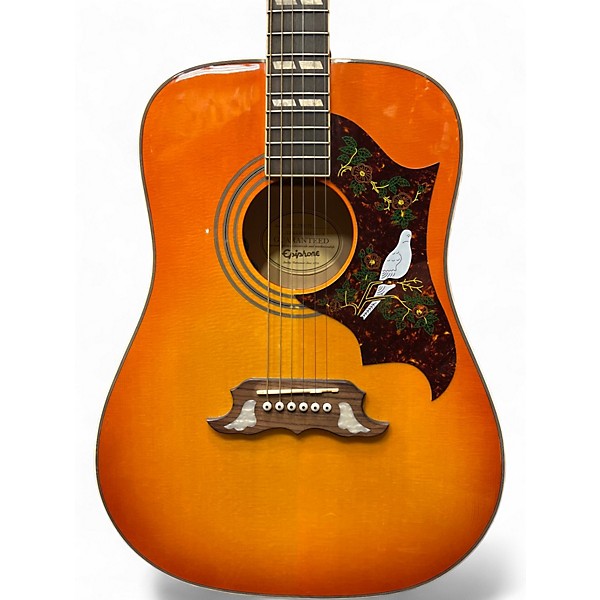 Used Epiphone Dove Pro VINTAGE BURST Acoustic Electric Guitar
