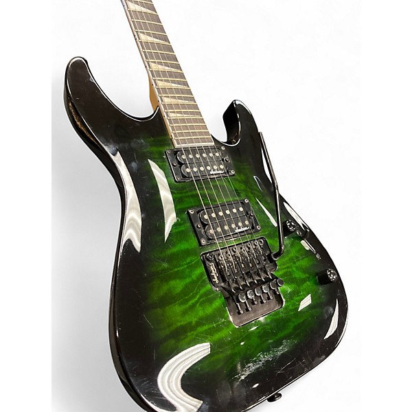 Used Jackson JS20 Dinky Transparent Green Solid Body Electric Guitar