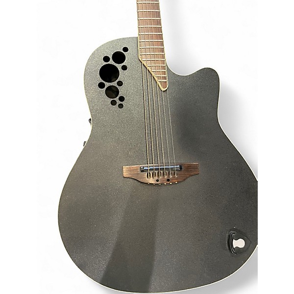 Used Ovation MT-37 Satin Black Acoustic Electric Guitar