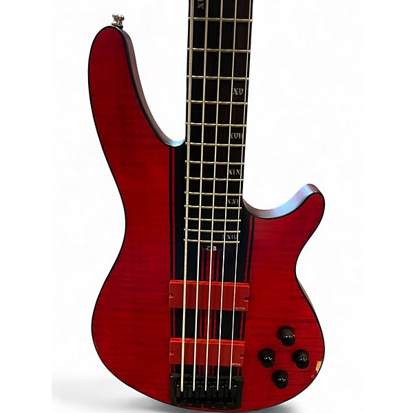Used Schecter Guitar Research C5 GT Trans Red Electric Bass Guitar