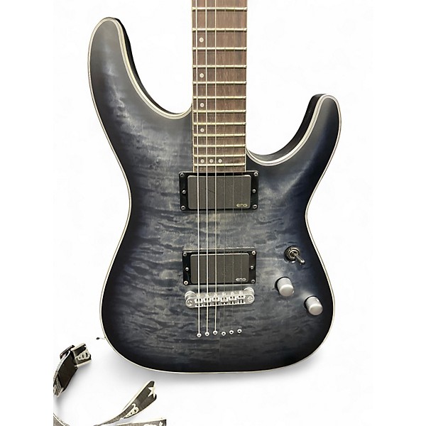 Used Schecter Guitar Research C1 Platinum Trans Gray Solid Body Electric Guitar