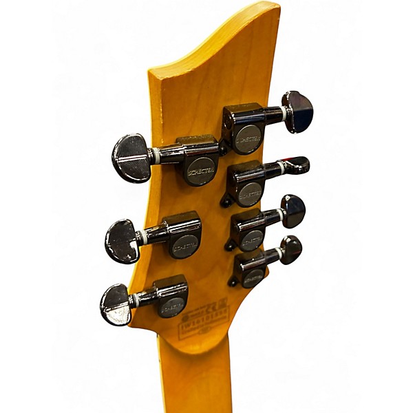 Used Schecter Guitar Research Omen 7 Left Handed Black Cherry Solid Body Electric Guitar