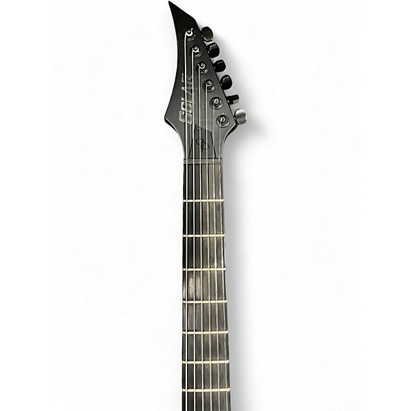 Used Solar Guitars E2.6 Satin Black Transparent Solid Body Electric Guitar
