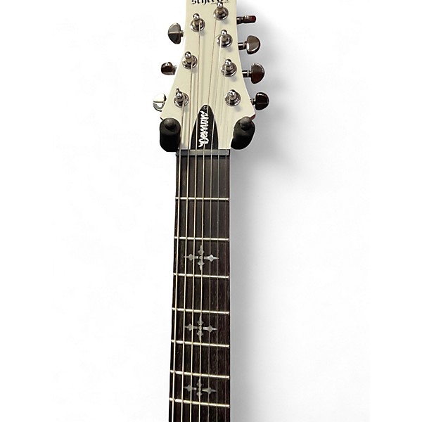 Used Schecter Guitar Research Demon 7 String Alpine White Solid Body Electric Guitar
